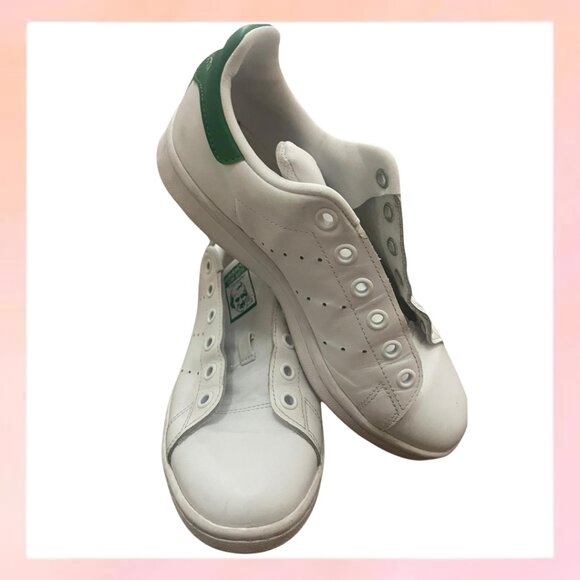 adidas Other - Adidas Stan Smith White Green Leather Sneakers Size 4